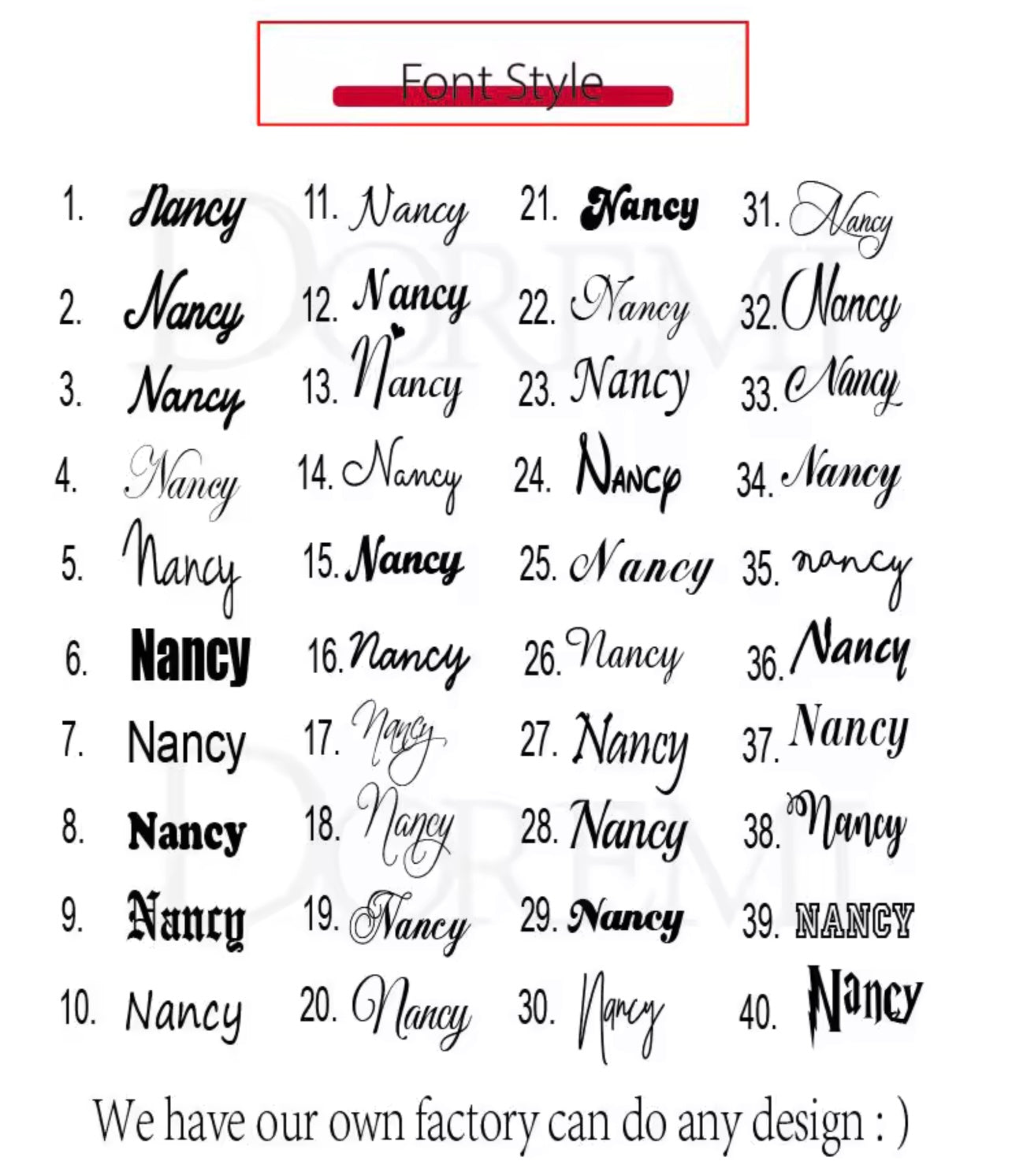Baby name set 