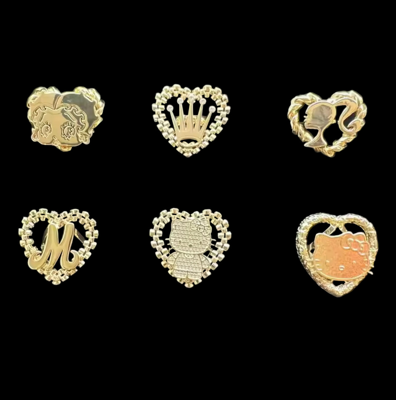 Character heart ring ￼