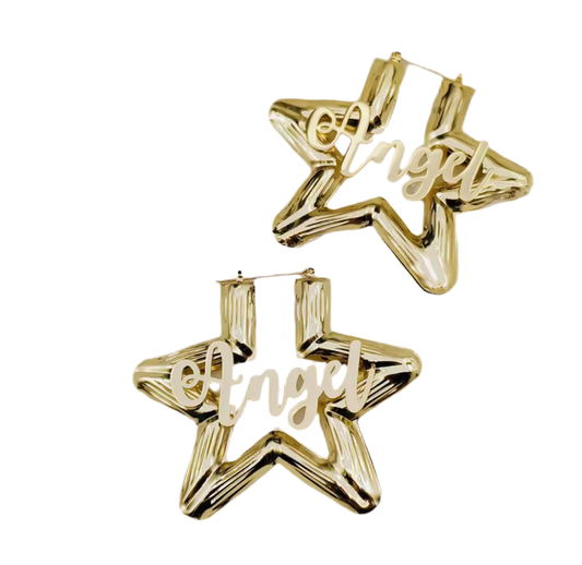 Star name earrings ￼