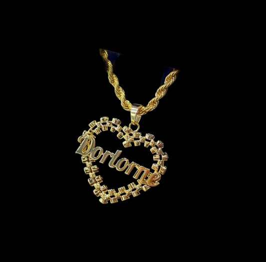 Heart name necklace ￼