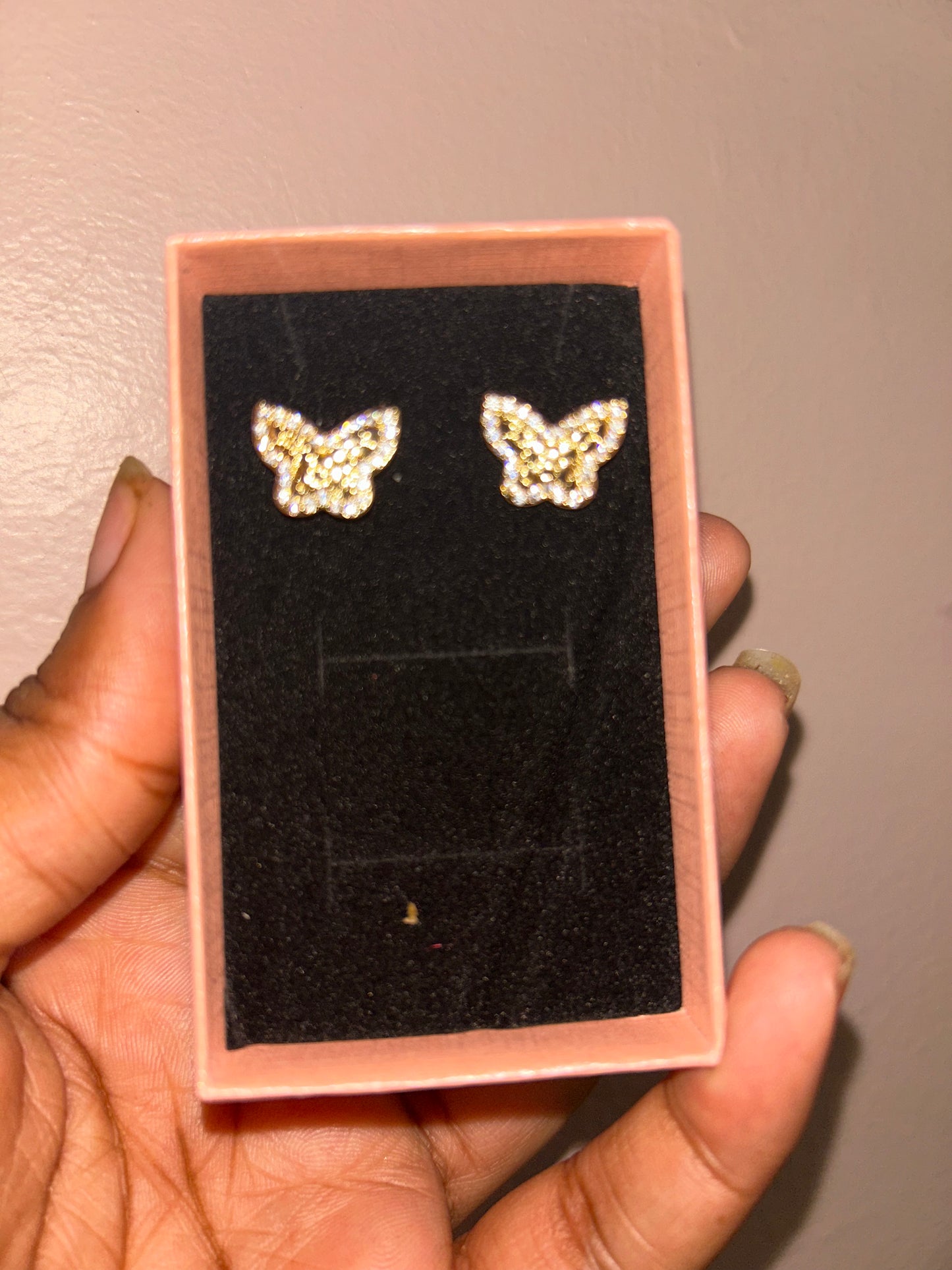 Butterfly nugget studs