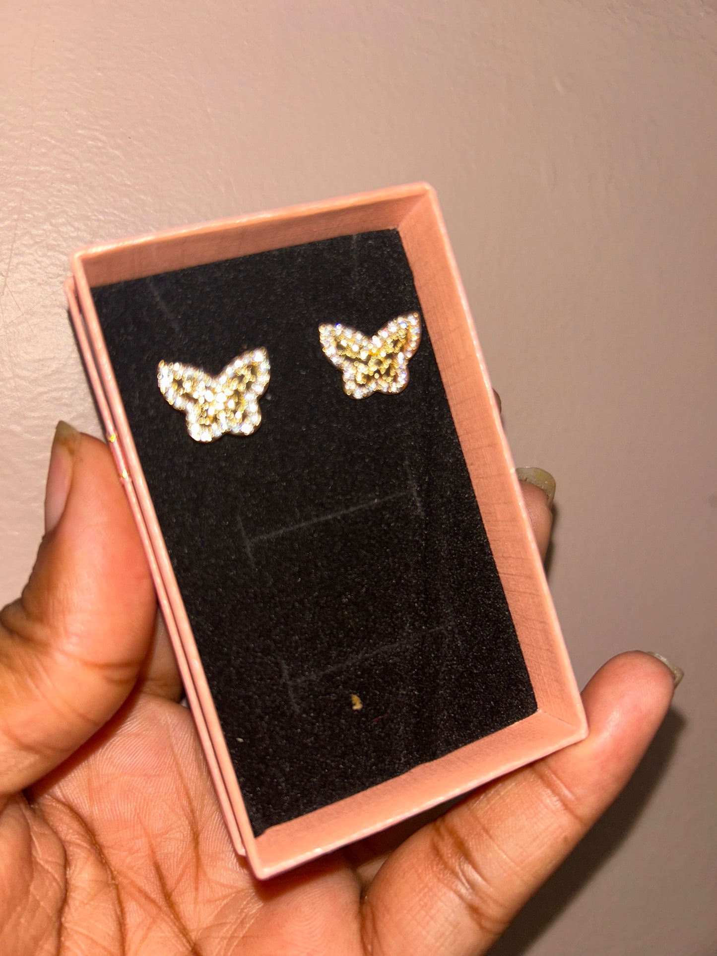 Butterfly nugget studs